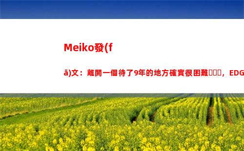 Meiko發(fā)文：離開一個待了9年的地方確實很困難，EDG是我永遠的家插圖